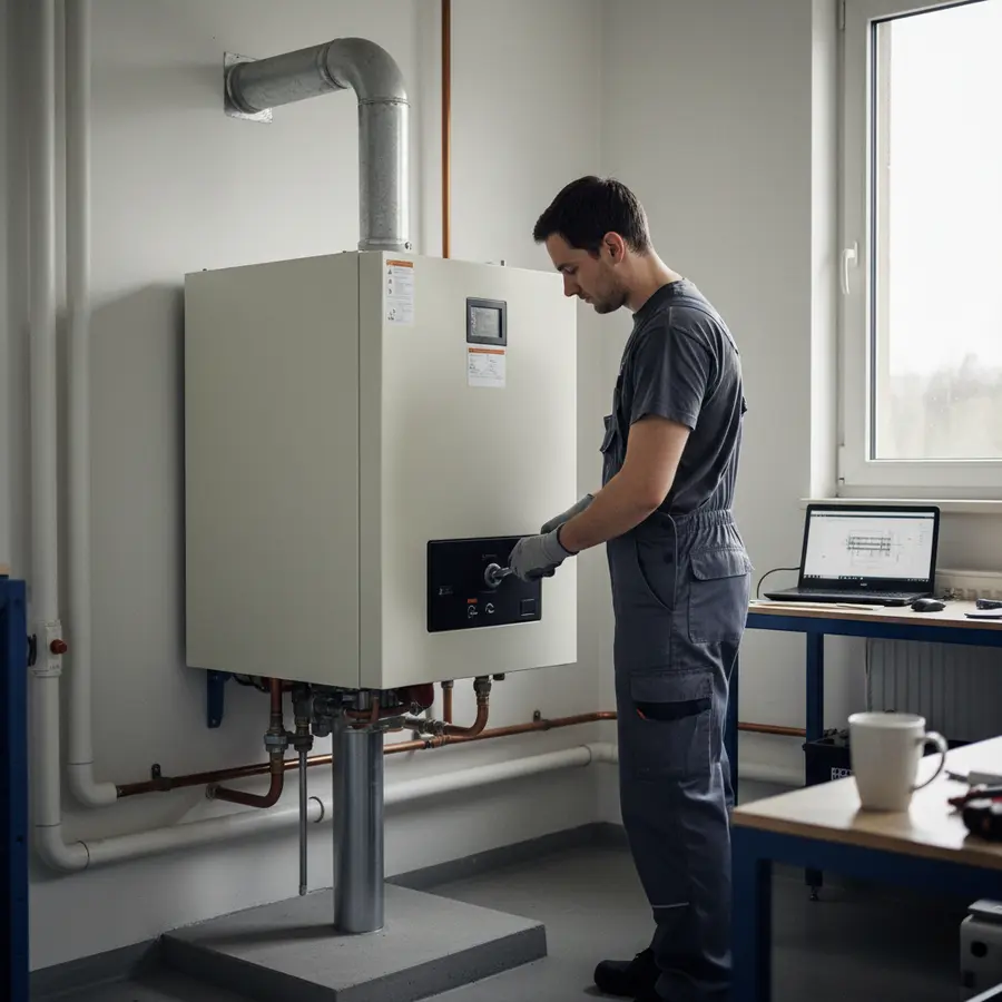 Installation d'une chaudière fioul à condensation dans un local technique
