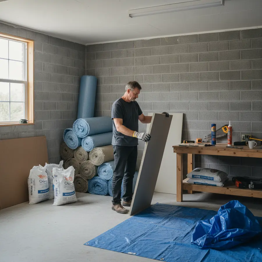 Isolation Garage : outils et matériaux pour isolation dans un atelier bricolage