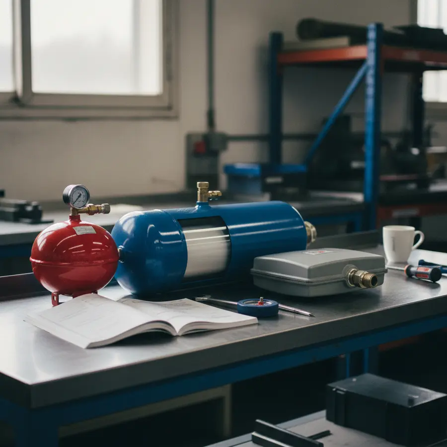 Vase d’expansion chaudière : rôle, pannes et entretien - Photo Vases d’expansion chaudière de différents modèles pour assurer leur bon fonctionnement